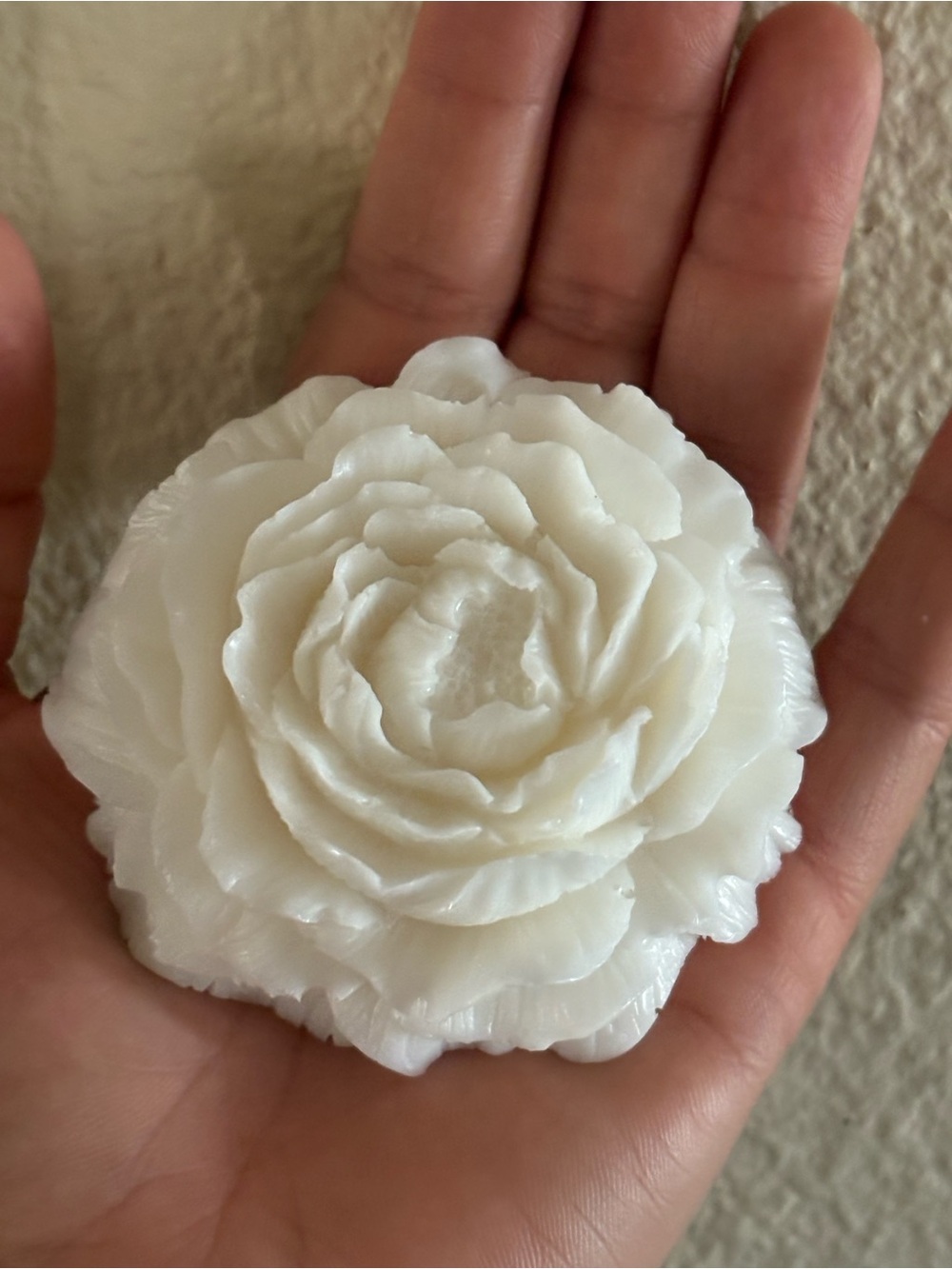 Peony White Floral Soap Bar perfect for favors